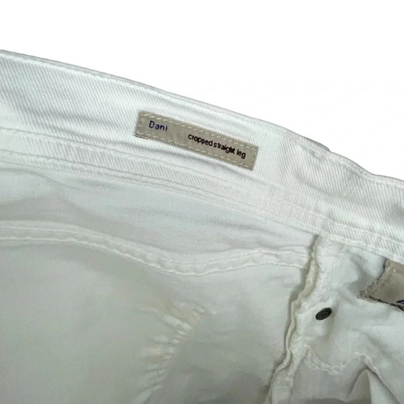 Citizens of Humanity C of H Dani Cropped Straight Leg Cuffed Jeans Size 28 White - Picture 5 of 11